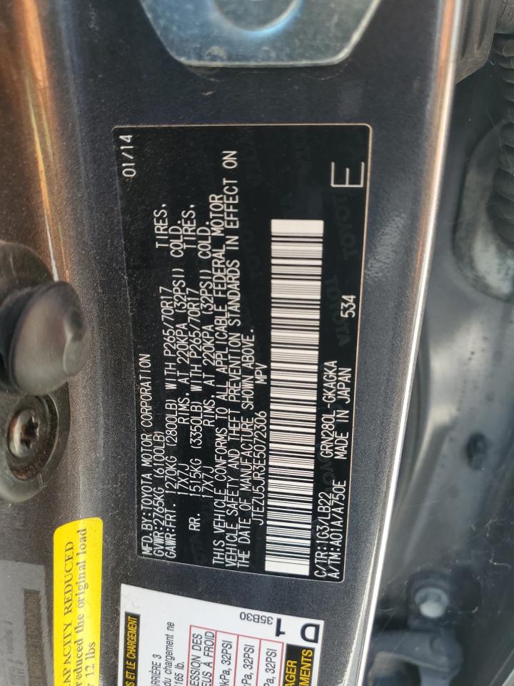 JTEZU5JR3E5072306 2014 Toyota 4Runner Sr5