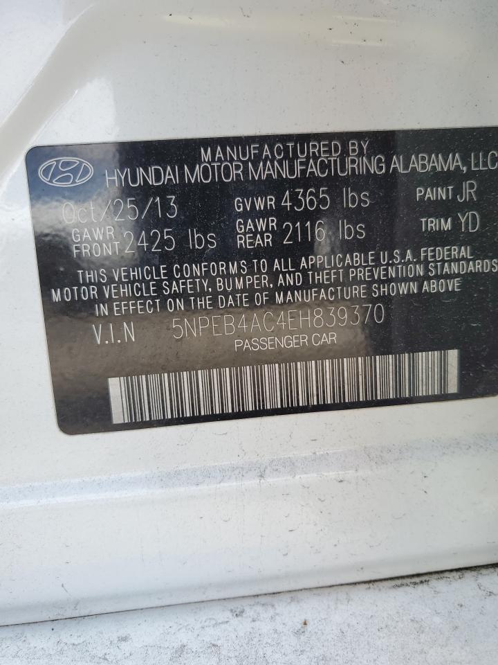 5NPEB4AC4EH839370 2014 Hyundai Sonata Gls