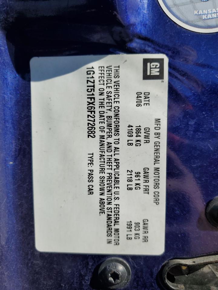 1G1ZT51FX6F272682 2006 Chevrolet Malibu Lt