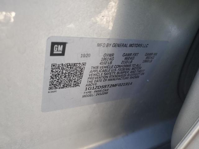 2021 Chevrolet Malibu Lt VIN: 1G1ZD5ST2MF021914 Lot: 59822074