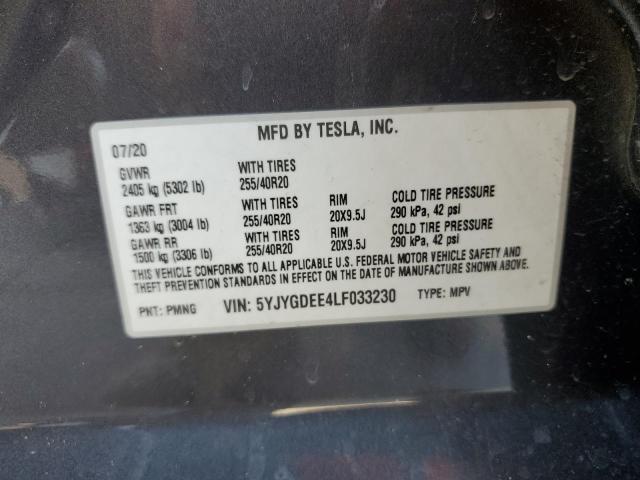 5YJYGDEE4LF033230 2020 TESLA MODEL Y - Image 12