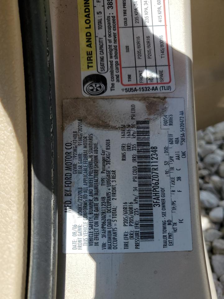 3FAHP06Z07R112348 2007 Ford Fusion S
