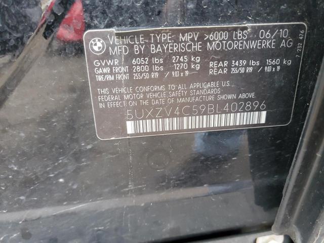2011 BMW X5 xDrive35I VIN: 5UXZV4C59BL402896 Lot: 57550184