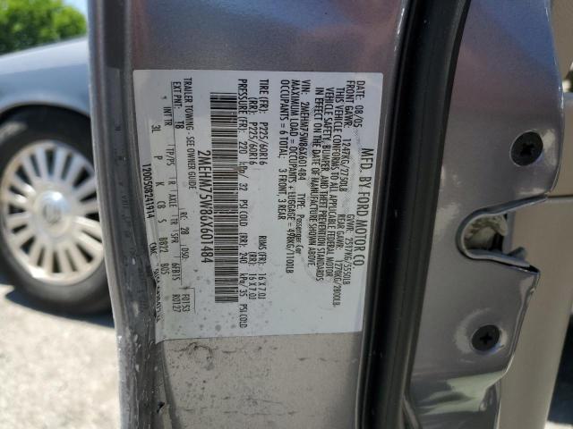 2006 Mercury Grand Marquis Ls VIN: 2MEHM75W86X601484 Lot: 58535054