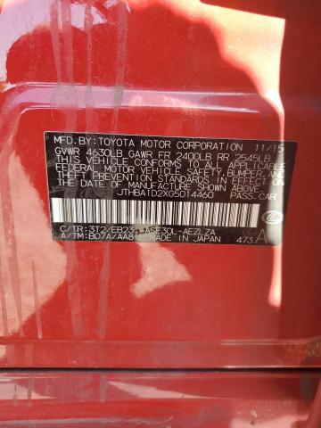 2016 Lexus Is 200T VIN: JTHBA1D2XG5014460 Lot: 57649544