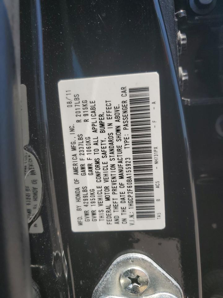 1HGCP2F60BA155923 2011 Honda Accord Se