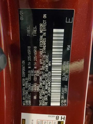 2021 Lexus Rx 350 L VIN: JTJHZKFA4M2031828 Lot: 57420244