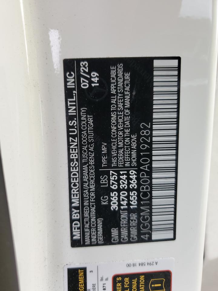 4JGGM1CB0PA019282 2023 Mercedes-Benz Eqe Suv 350 4Matic