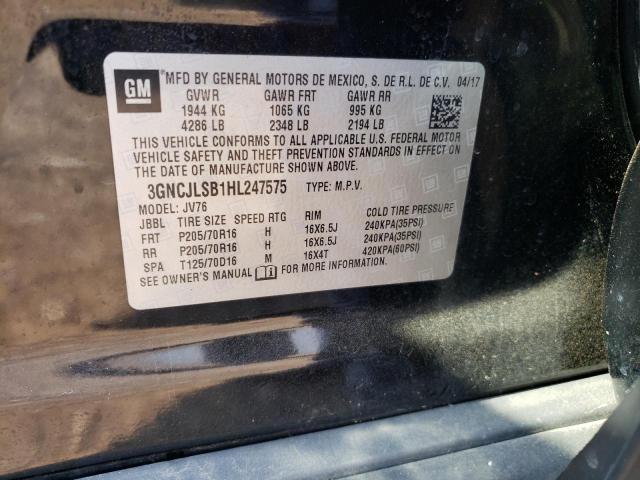 2017 Chevrolet Trax 1Lt VIN: 3GNCJLSB1HL247575 Lot: 58845014