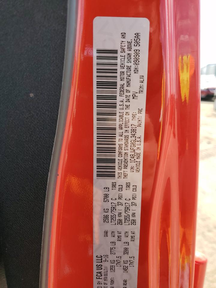 1C4BJWFG0GL343817 2016 Jeep Wrangler Unlimited Rubicon