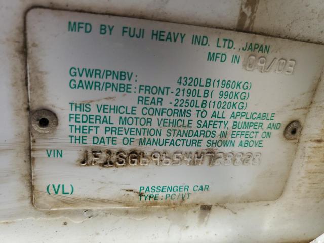 2004 Subaru Forester 2.5Xt VIN: JF1SG69654H728828 Lot: 59654784