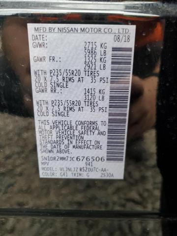 2018 Nissan Pathfinder S VIN: 5N1DR2MM7JC676506 Lot: 60678614