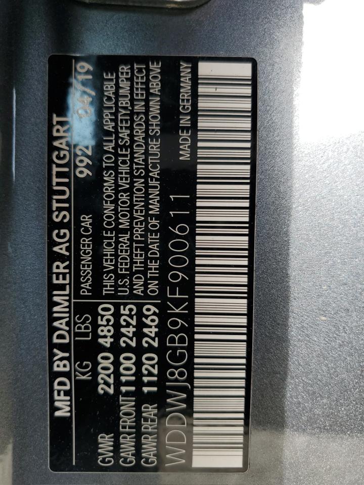 WDDWJ8GB9KF900611 2019 Mercedes-Benz C 63 Amg