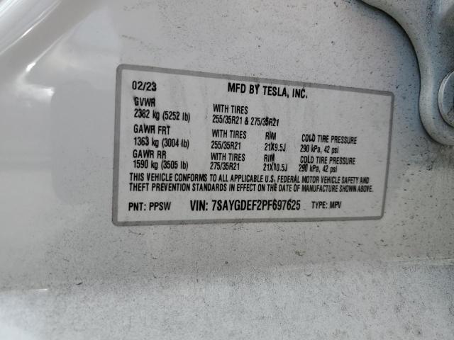 2023 TESLA MODEL Y - 7SAYGDEF2PF697625