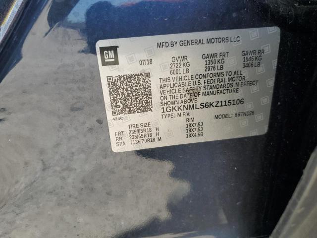 2019 GMC ACADIA SLT - 1GKKNMLS6KZ115106