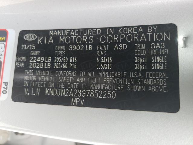 2016 KIA SOUL - KNDJN2A23G7852250