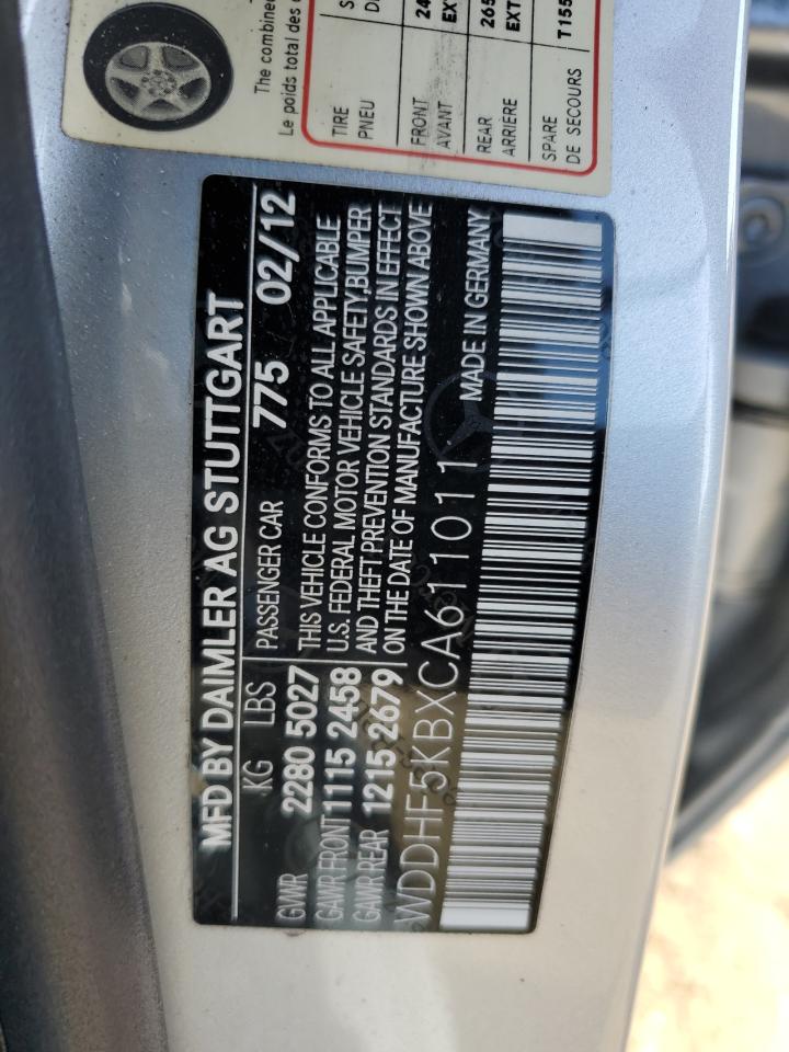 WDDHF5KBXCA611011 2012 Mercedes-Benz E 350