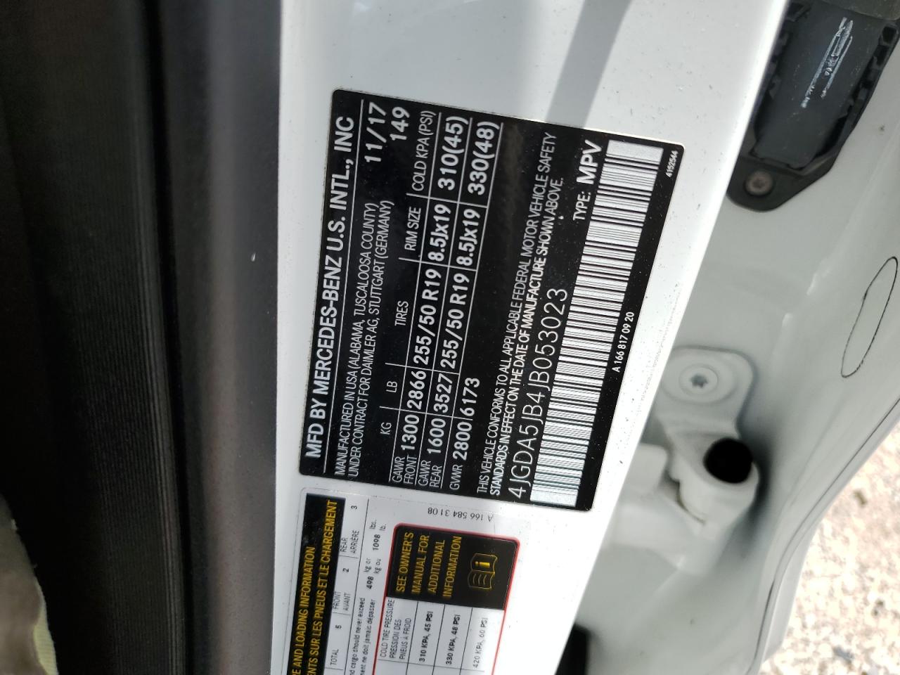 4JGDA5JB4JB053023 2018 Mercedes-Benz Gle 350