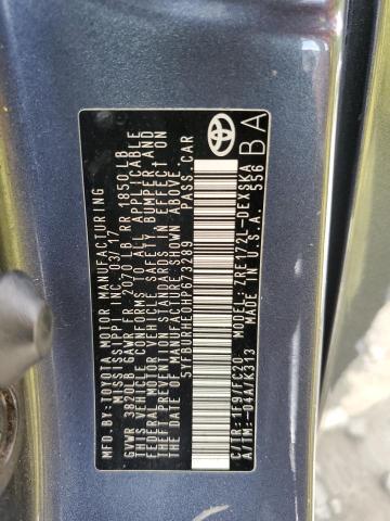 2017 TOYOTA COROLA 5YFBURHE0HP673289