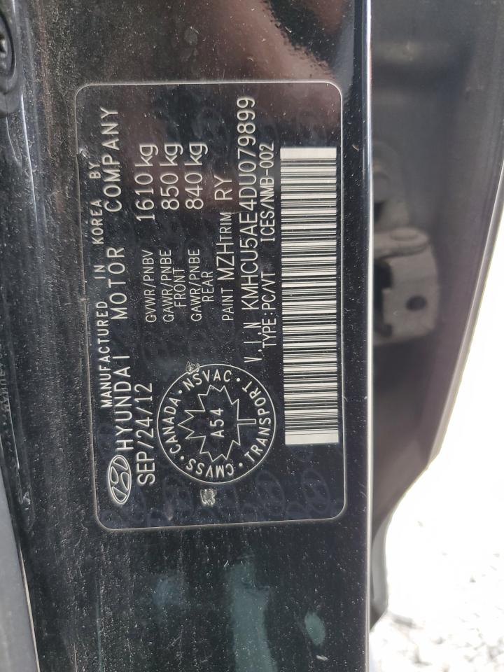 KMHCU5AE4DU079899 2013 Hyundai Accent Gls