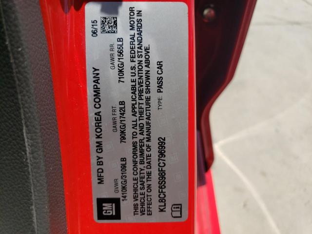 2015 CHEVROLET SPARK 2LT - KL8CF6S98FC796992