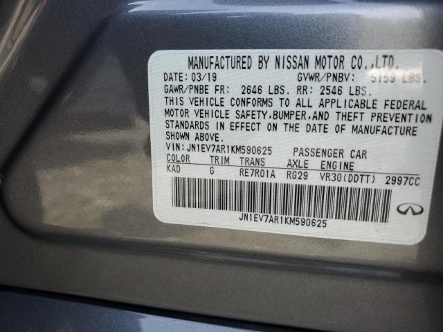 2019 Infiniti Q50 Luxe VIN: JN1EV7AR1KM590625 Lot: 60733154