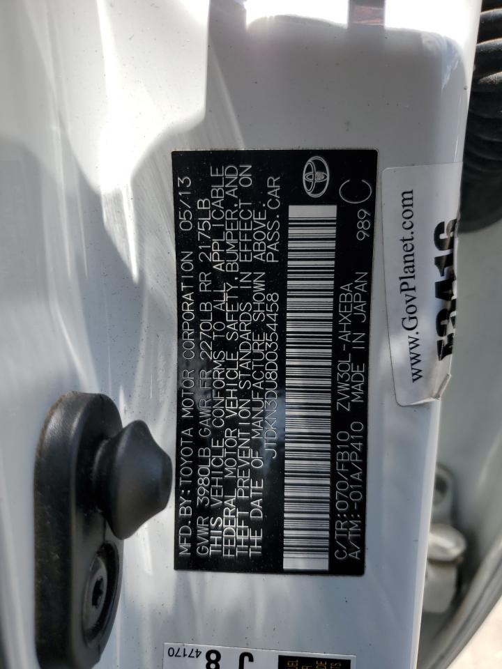 JTDKN3DU8D0354458 2013 Toyota Prius