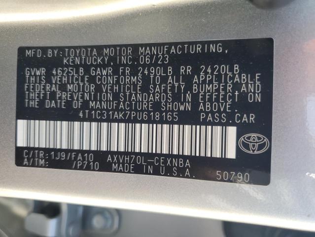 VIN 4T1C31AK7PU618165 2023 Toyota Camry, LE no.12