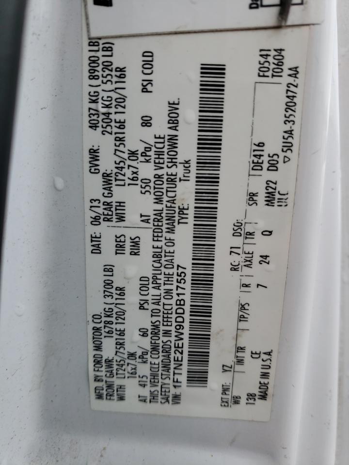 1FTNE2EW9DDB17557 2013 Ford Econoline E250 Van