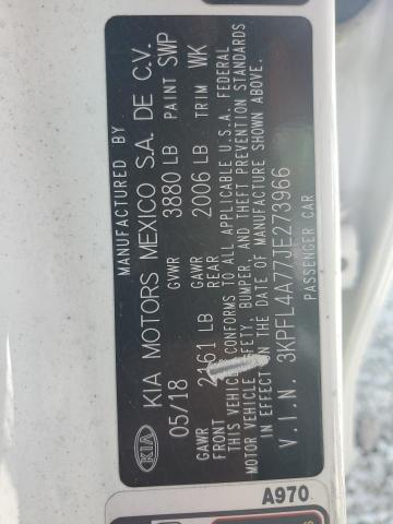 2018 Kia Forte Lx VIN: 3KPFL4A77JE273966 Lot: 60319684