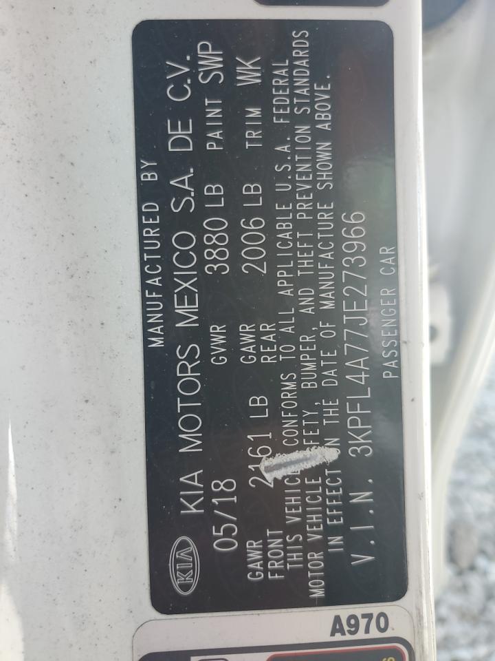 3KPFL4A77JE273966 2018 Kia Forte Lx