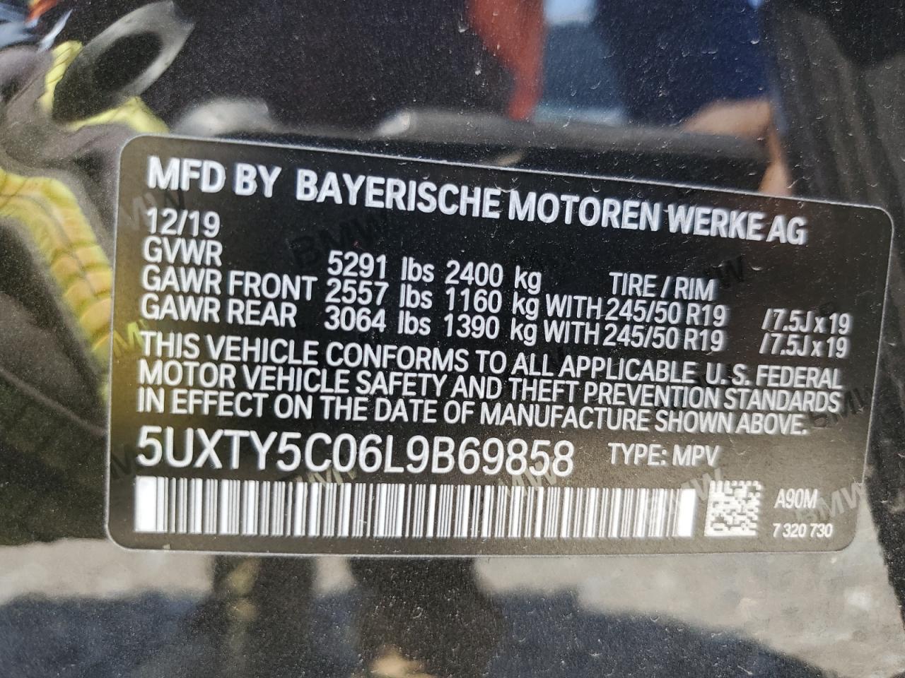 5UXTY5C06L9B69858 2020 BMW X3 xDrive30I
