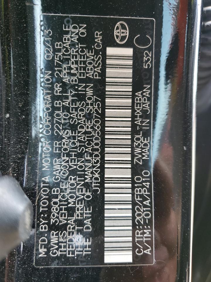 JTDKN3DU0D5607257 2013 Toyota Prius