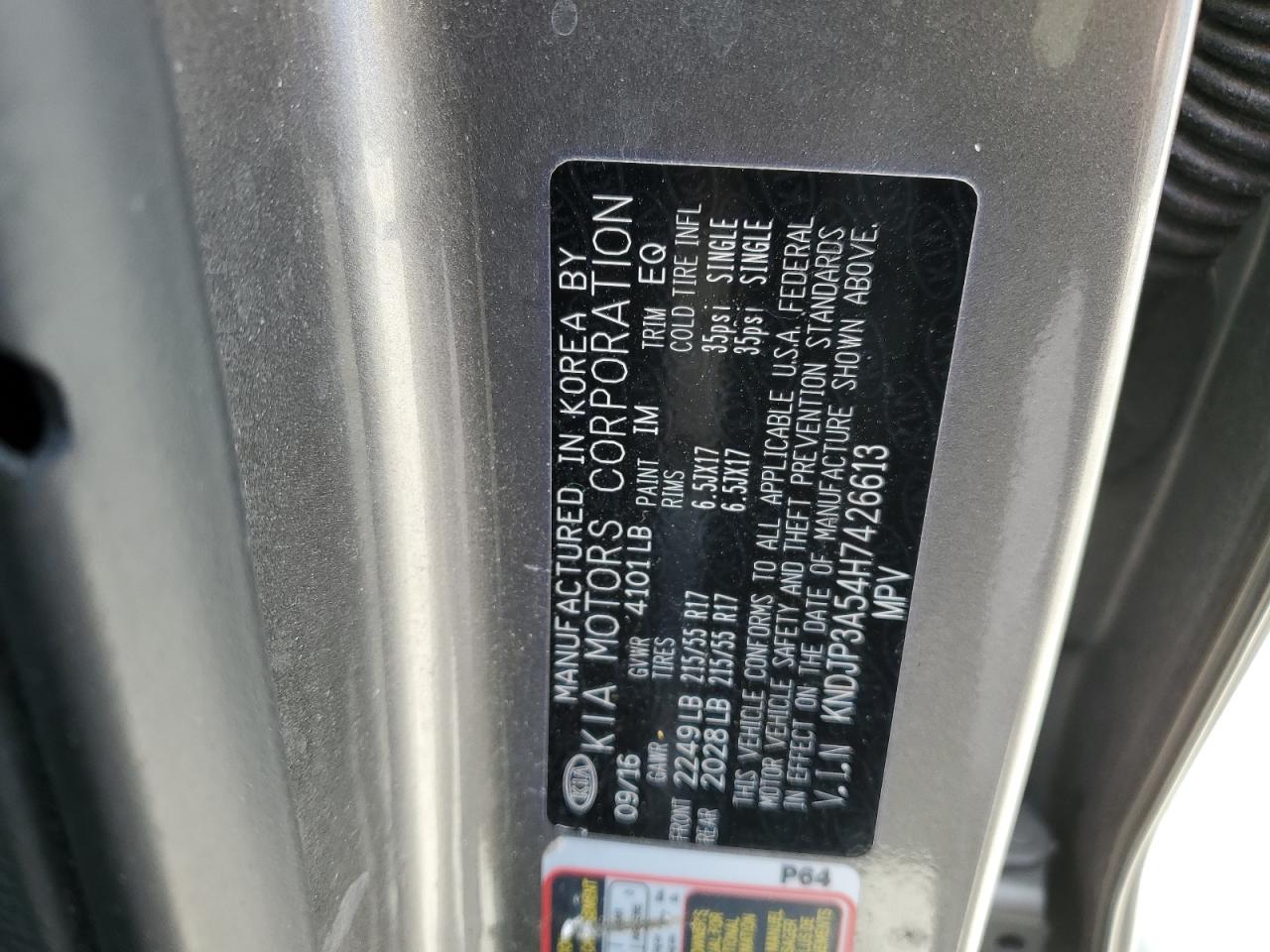 KNDJP3A54H7426613 2017 Kia Soul +