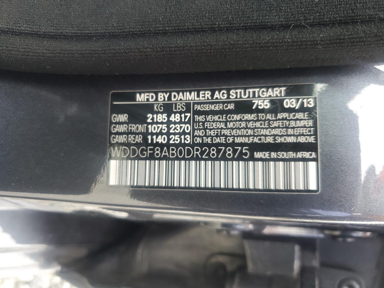 WDDGF8AB0DR287875 2013 Mercedes-Benz C 300 4Matic