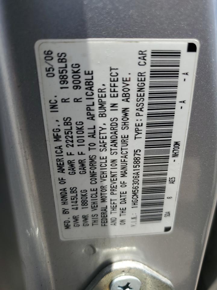 1HGCM56306A158875 2006 Honda Accord Se