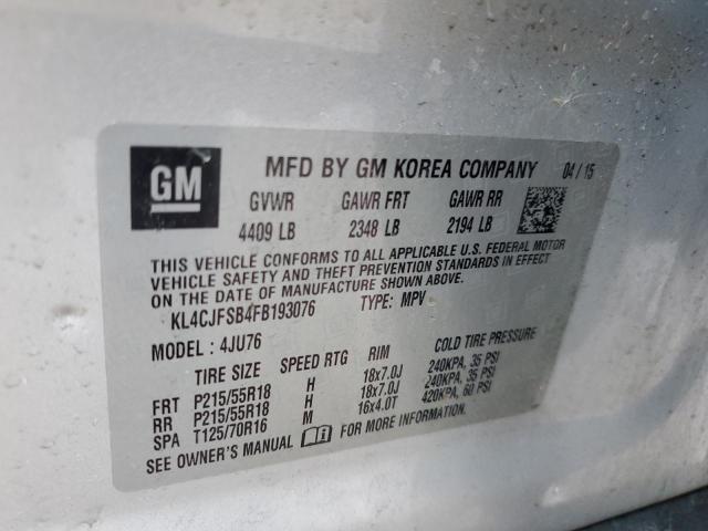 2015 BUICK ENCORE CON - KL4CJFSB4FB193076