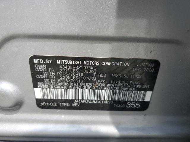 2021 Mitsubishi Outlander Sport Es VIN: JA4APUAU8MU014696 Lot: 58317584