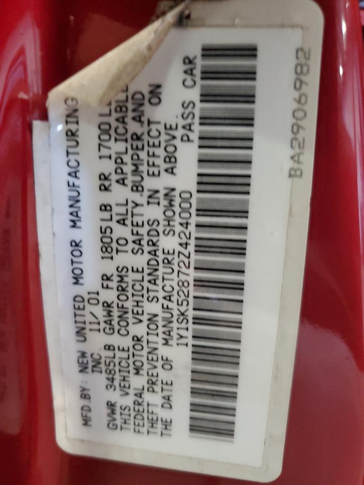 1Y1SK52872Z424000 2002 Chevrolet Geo Prizm Base