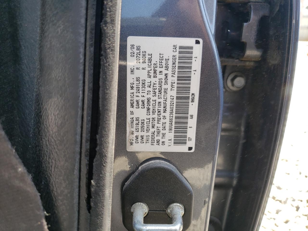 19UUA66236A032147 2006 Acura 3.2Tl