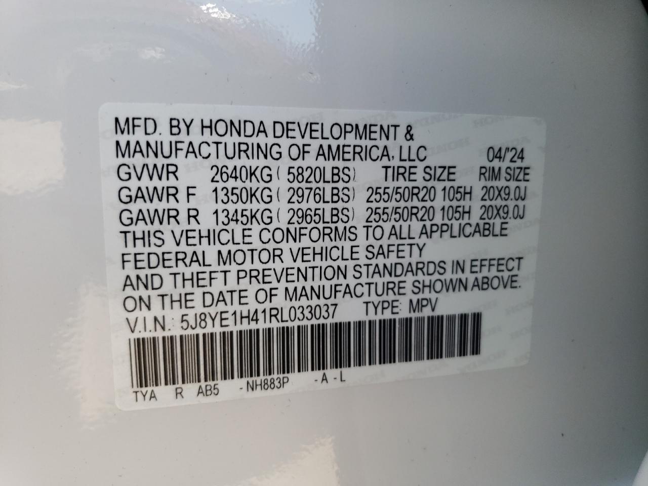5J8YE1H41RL033037 2024 Acura Mdx Technology