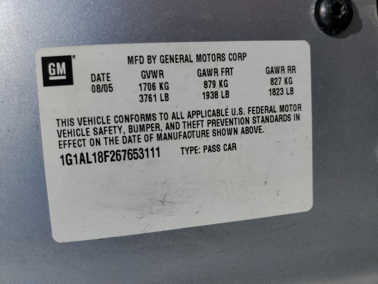 1G1AL18F267653111 2006 Chevrolet Cobalt Lt