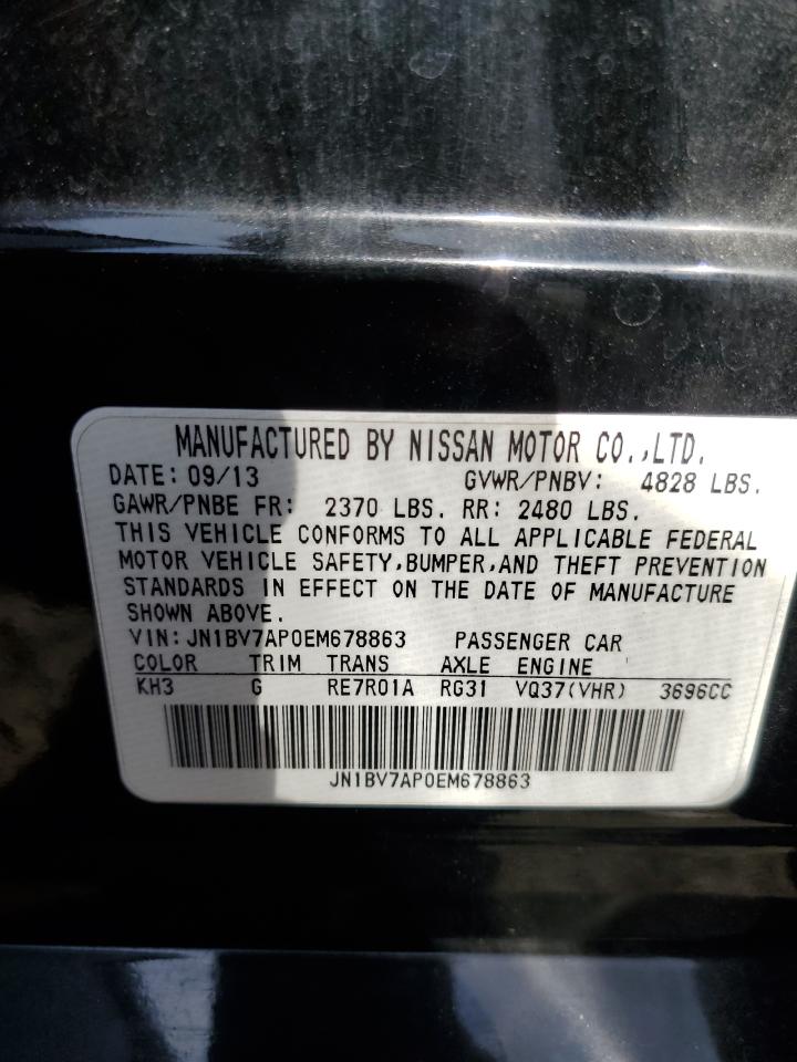 JN1BV7AP0EM678863 2014 Infiniti Q50 Base