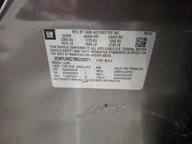 2011 Chevrolet Equinox Lt VIN: 2CNFLNEC7B6203071 Lot: 59676994