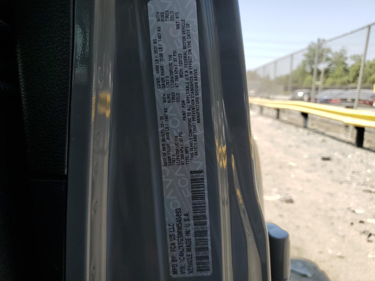 1C4HJXFG9MW546893 2021 Jeep Wrangler Unlimited Rubicon