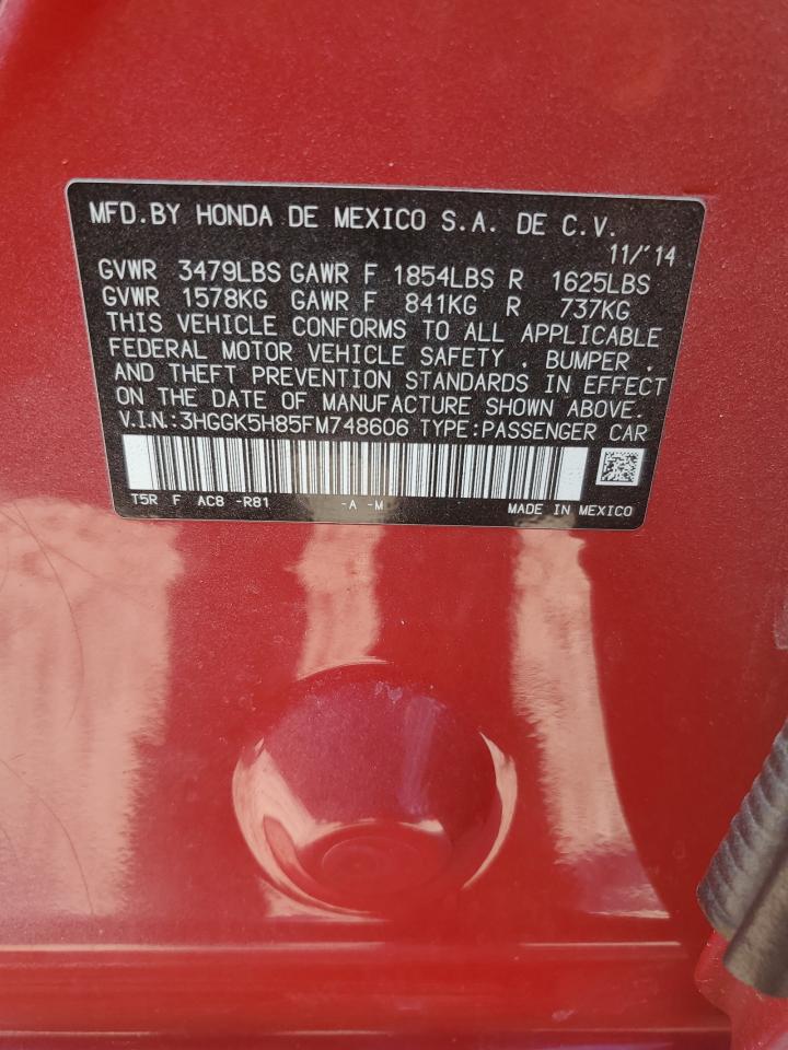 3HGGK5H85FM748606 2015 Honda Fit Ex