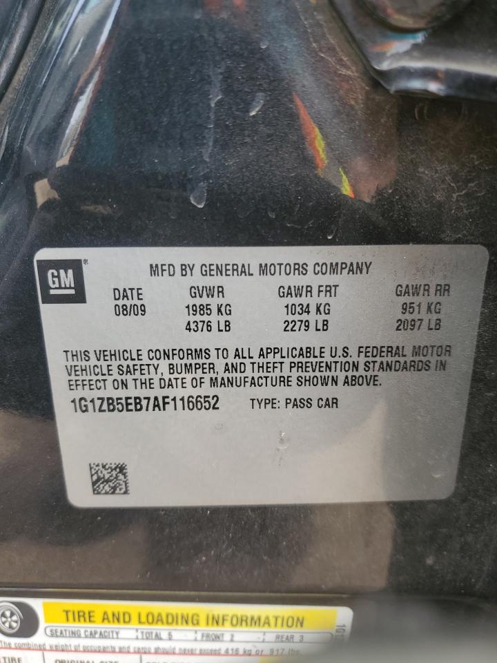 1G1ZB5EB7AF116652 2010 Chevrolet Malibu Ls