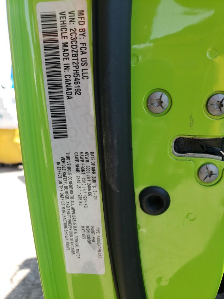 2C3CDZBT2PH546192 2023 Dodge Challenger R/T