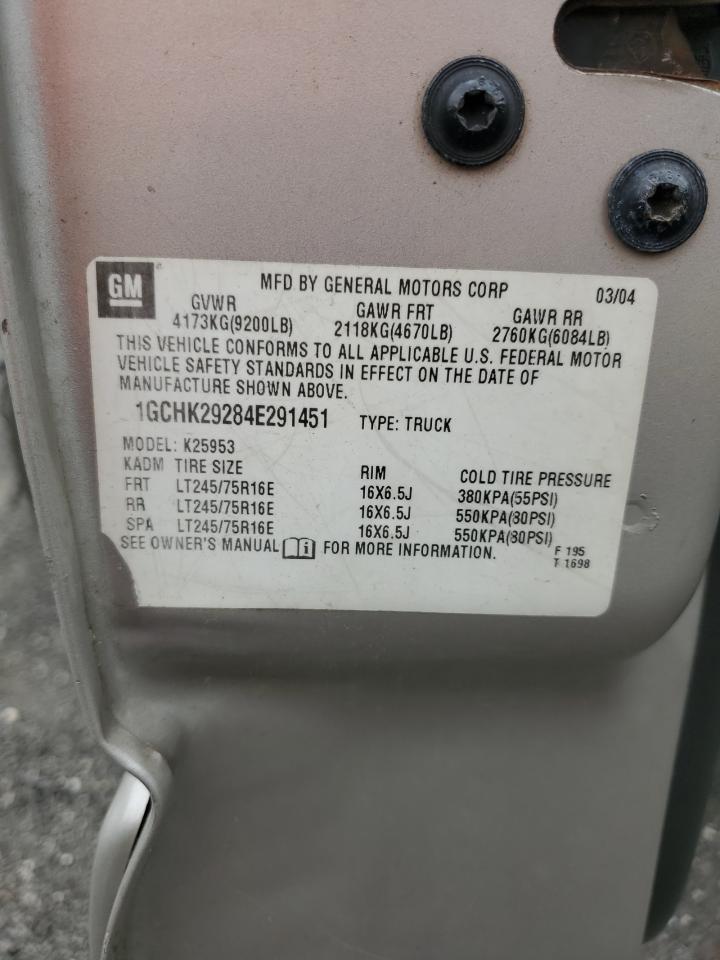 1GCHK29284E291451 2004 Chevrolet Silverado K2500 Heavy Duty