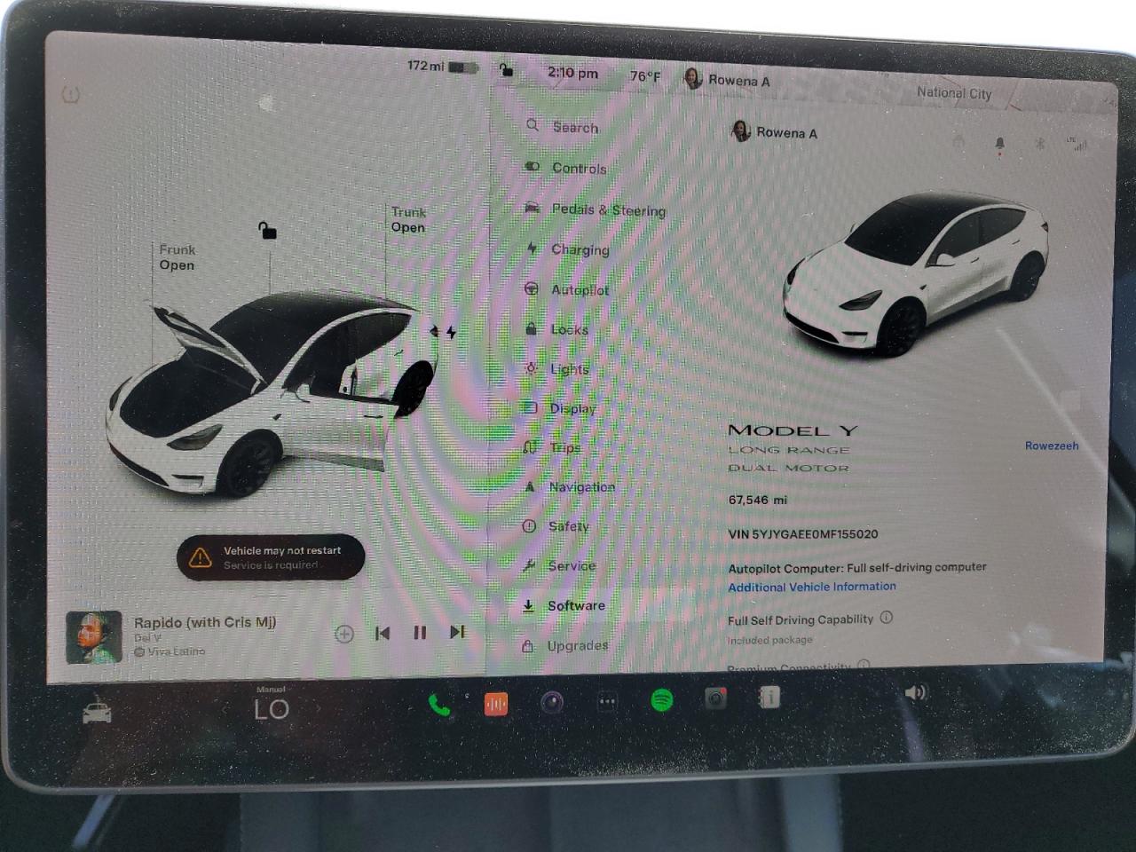 5YJYGAEE0MF155020 2021 Tesla Model Y